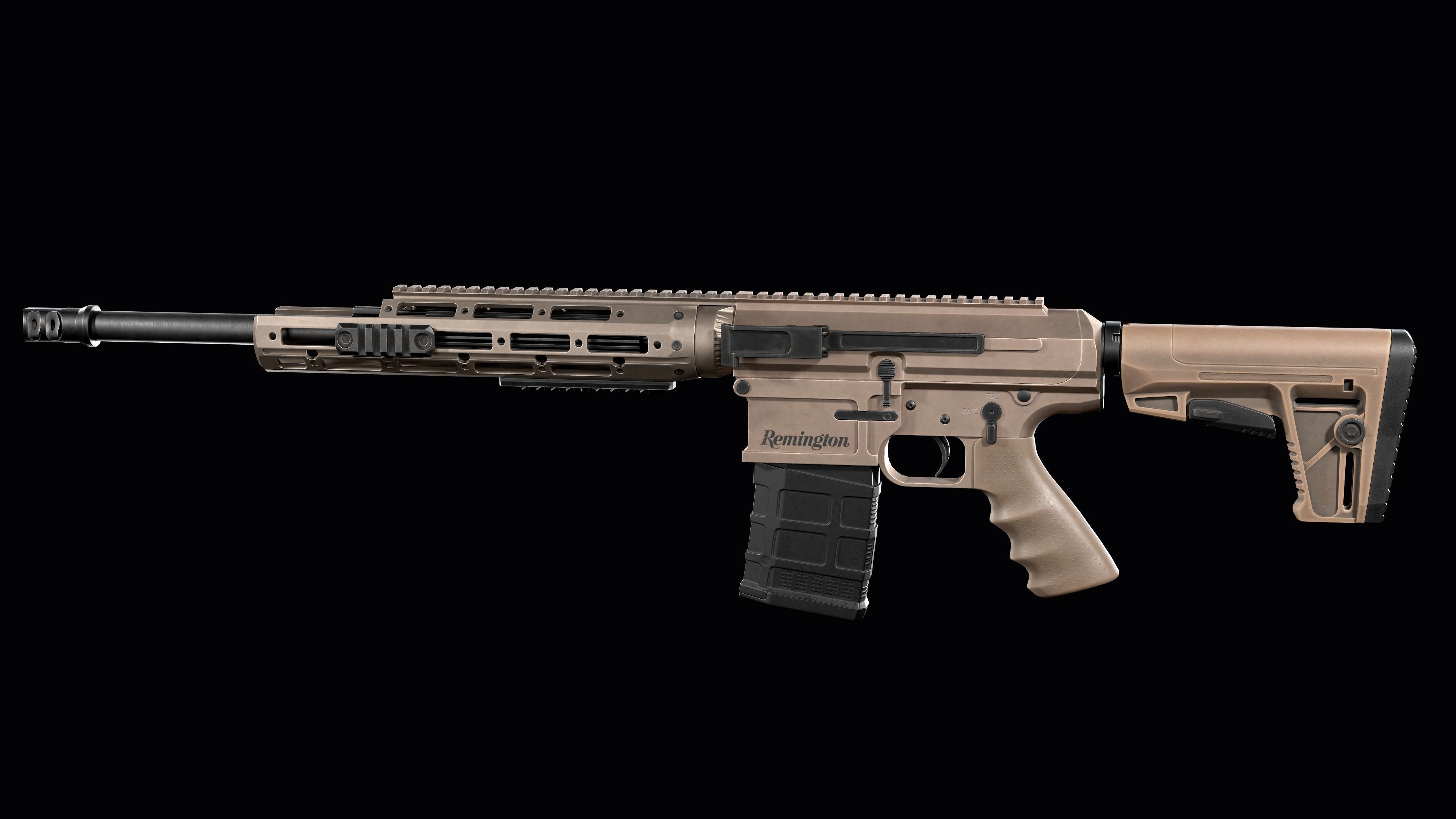 modular sniper rifle Remington R11 RSASS Low-poly 3D model_6