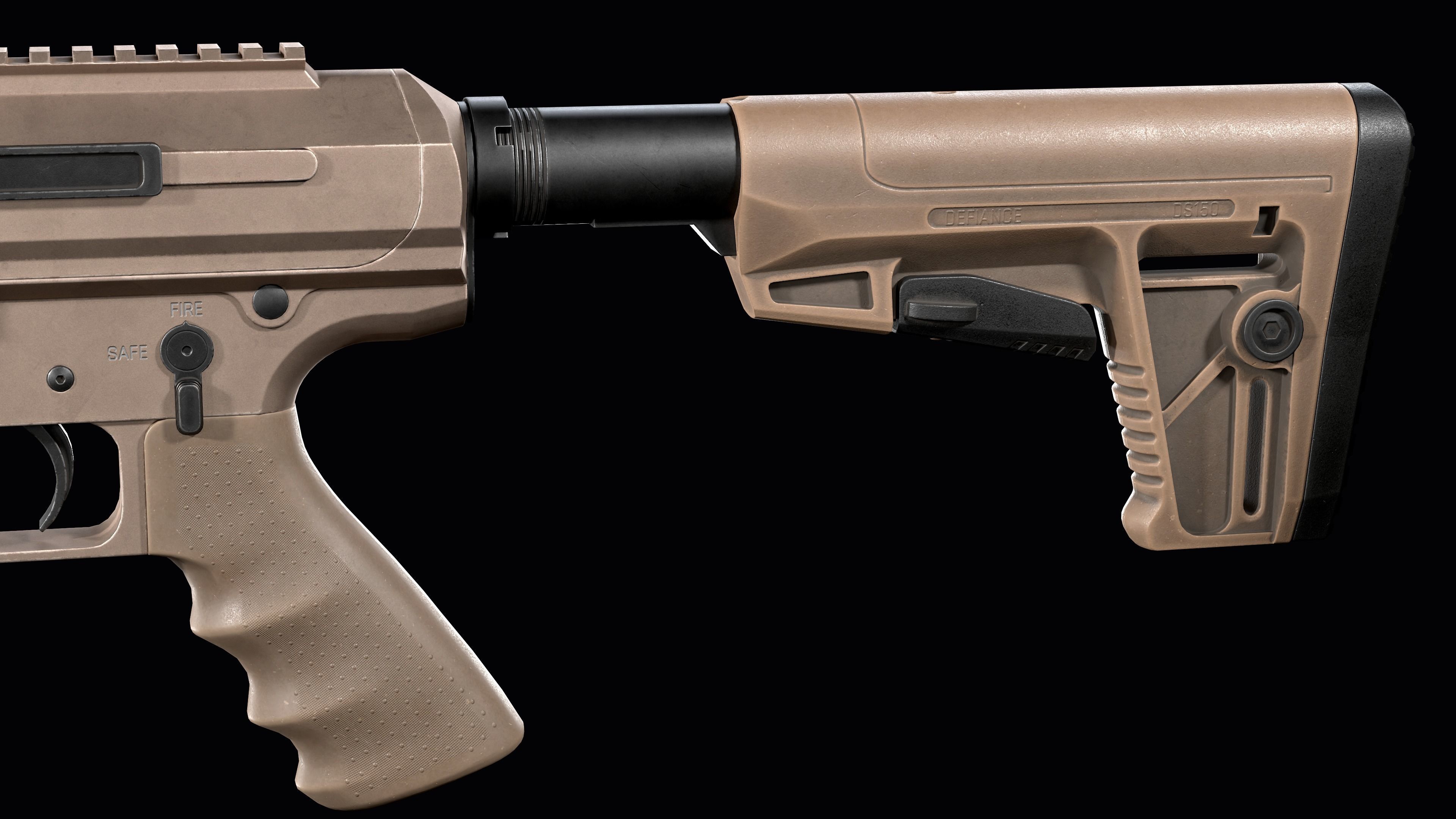 modular sniper rifle Remington R11 RSASS Low-poly 3D model_18