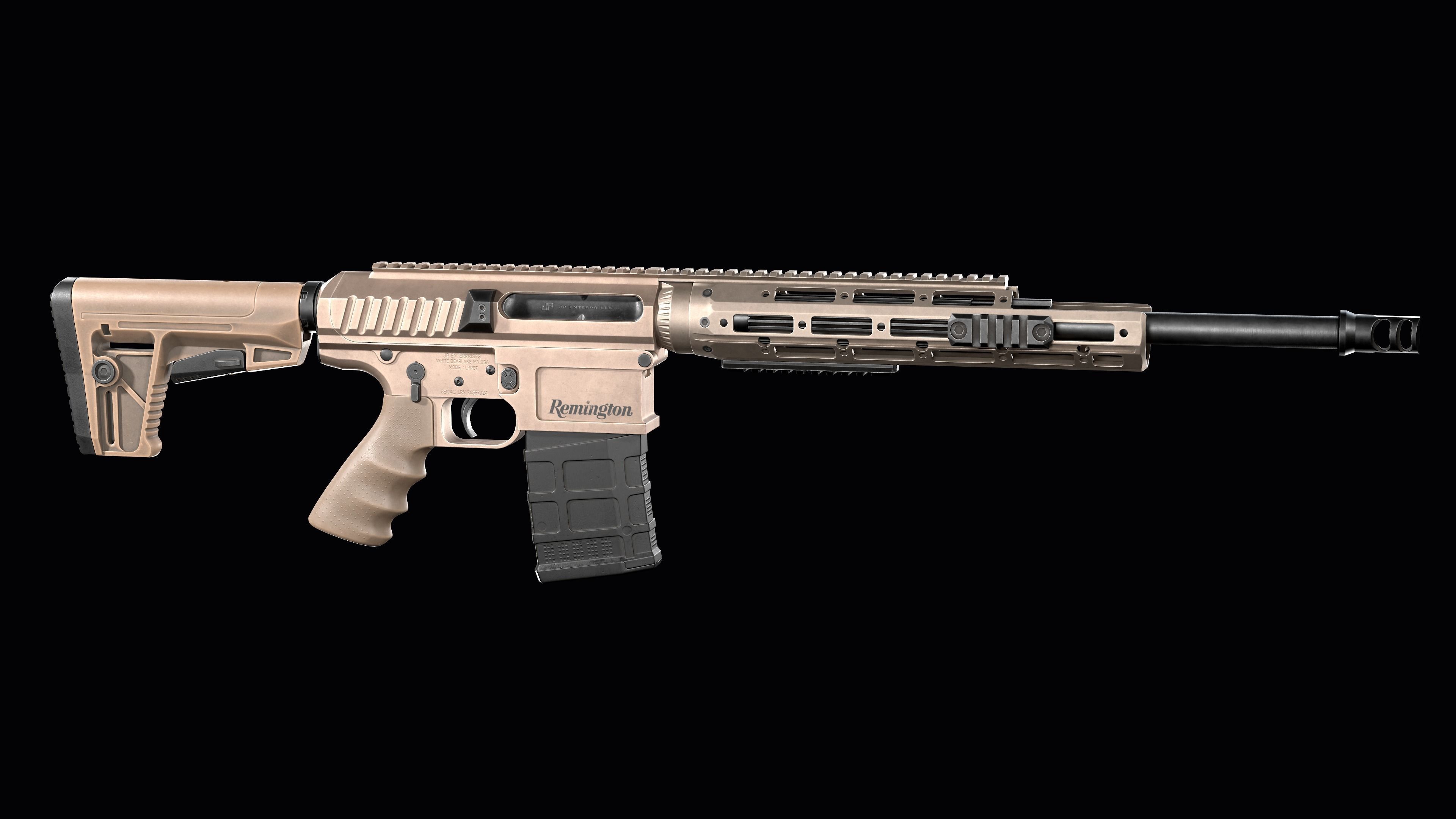 modular sniper rifle Remington R11 RSASS Low-poly 3D model_8