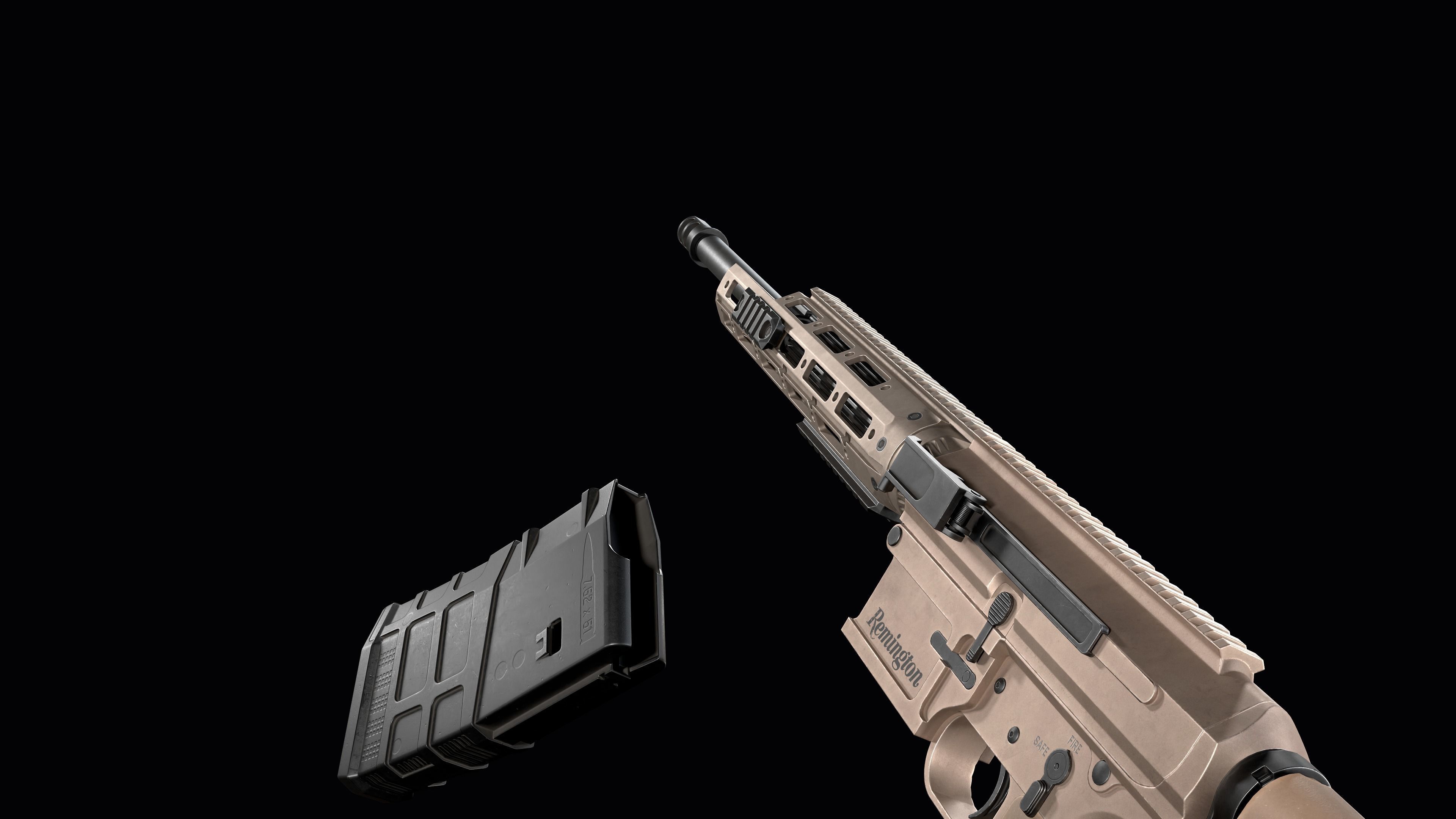 modular sniper rifle Remington R11 RSASS Low-poly 3D model_23