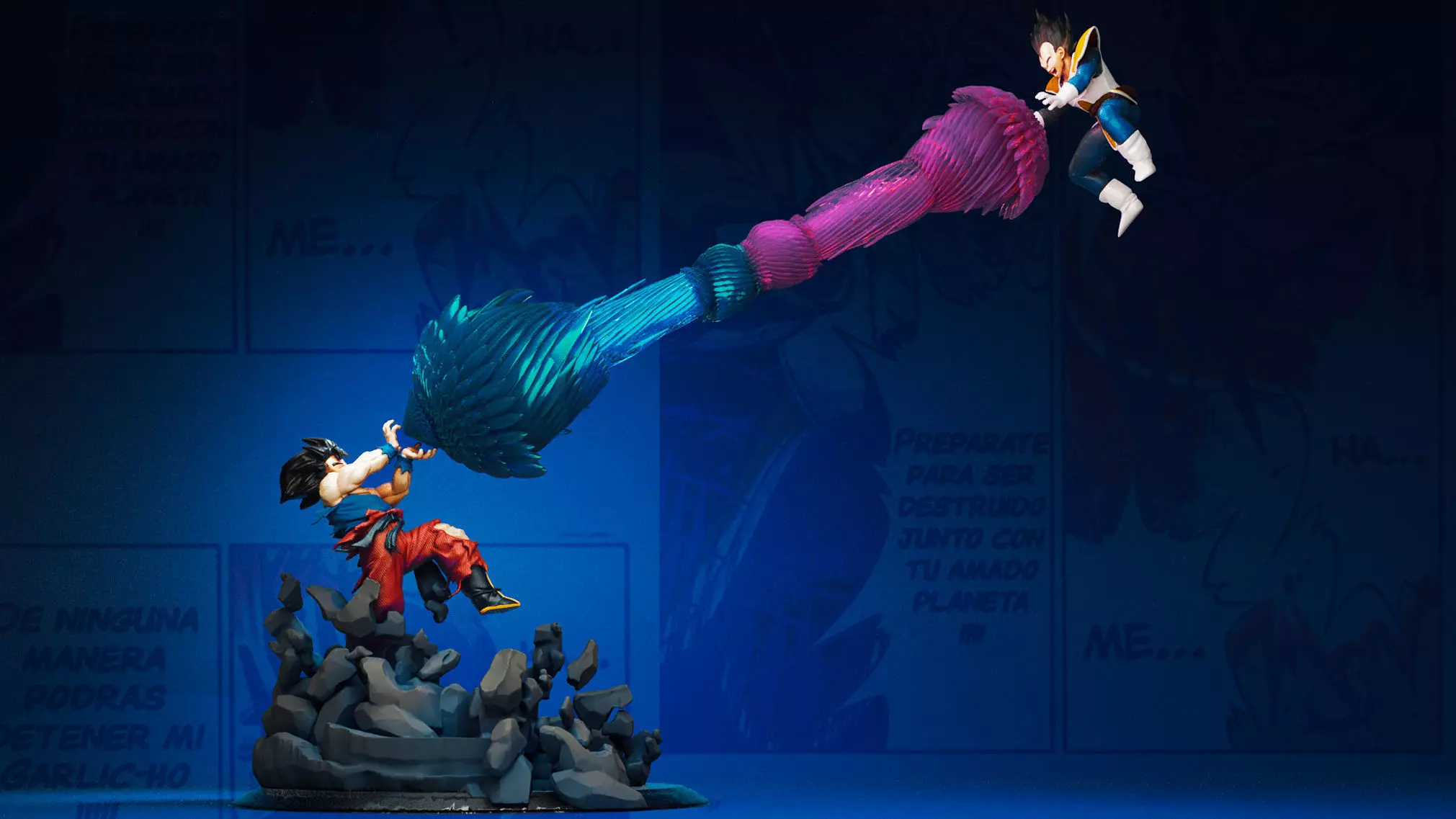 Goku vs vegeta 3D print model