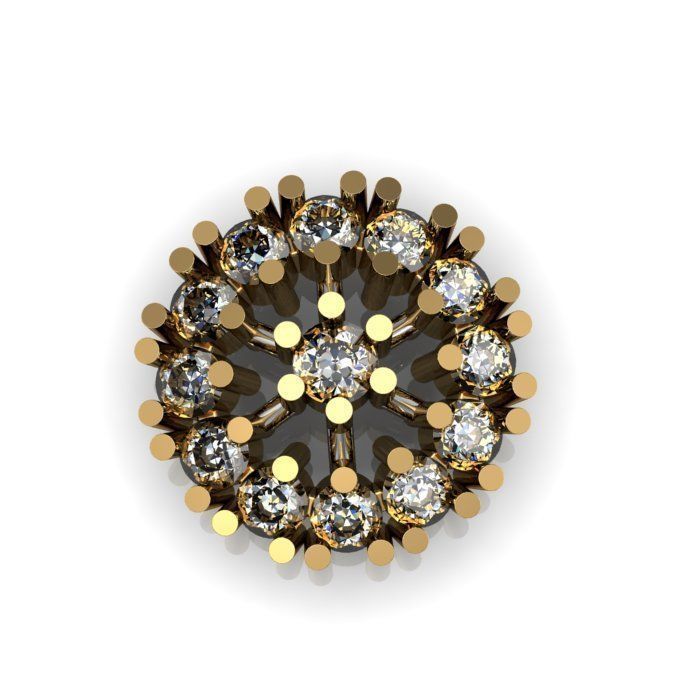 daimond nose pin 3D print model_5