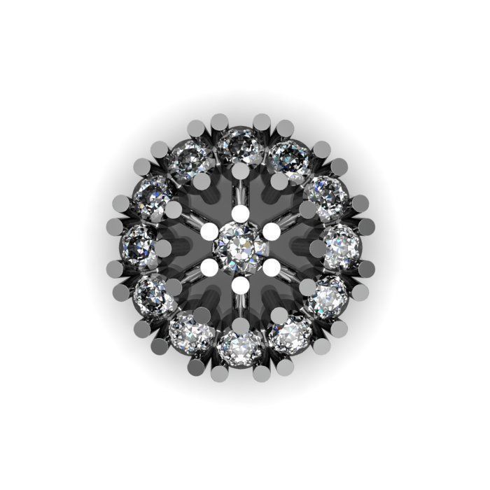 daimond nose pin 3D print model_1