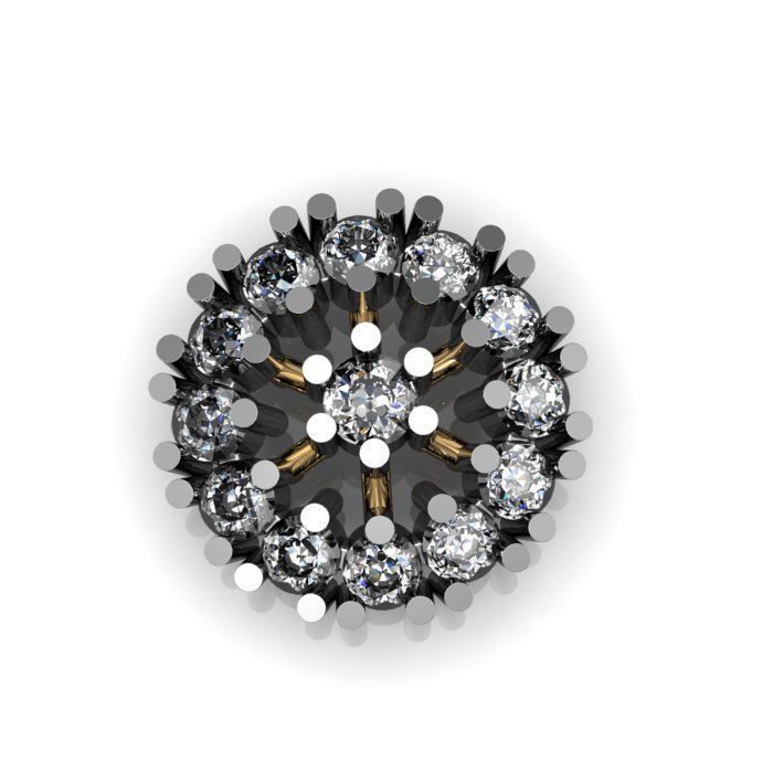 daimond nose pin 3D print model_4