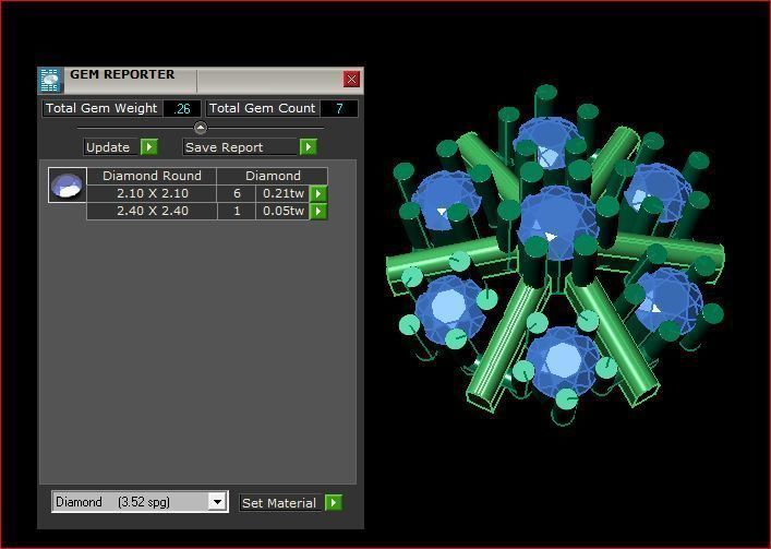 daimond nose pin 3D print model_12