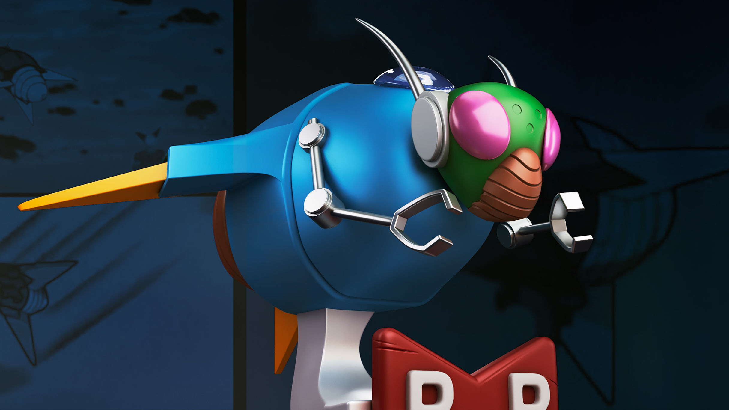 CELL Spy robot 3D print model_3