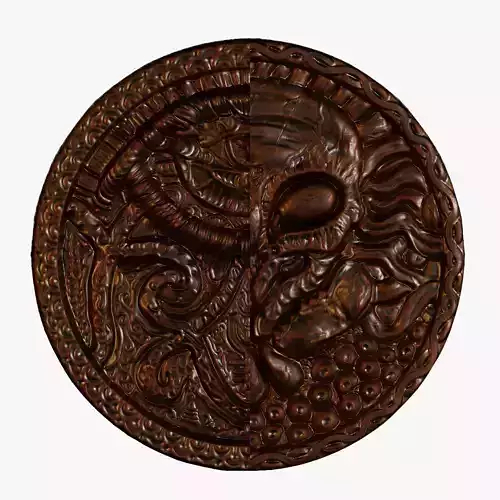 Cursed creature of the deep medal for game and printing