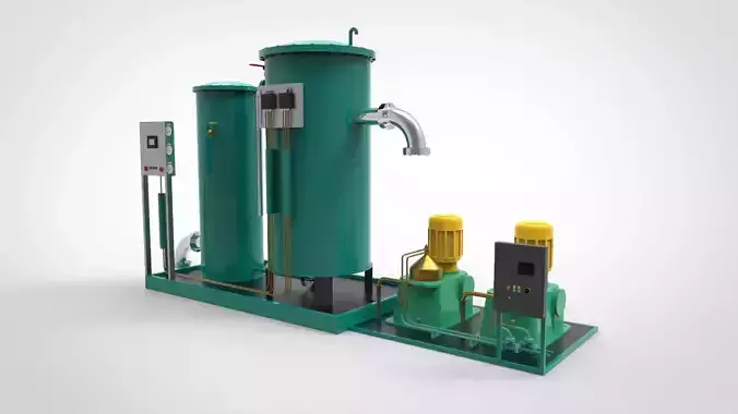 OWS ship system machinery room Low-poly 3D model