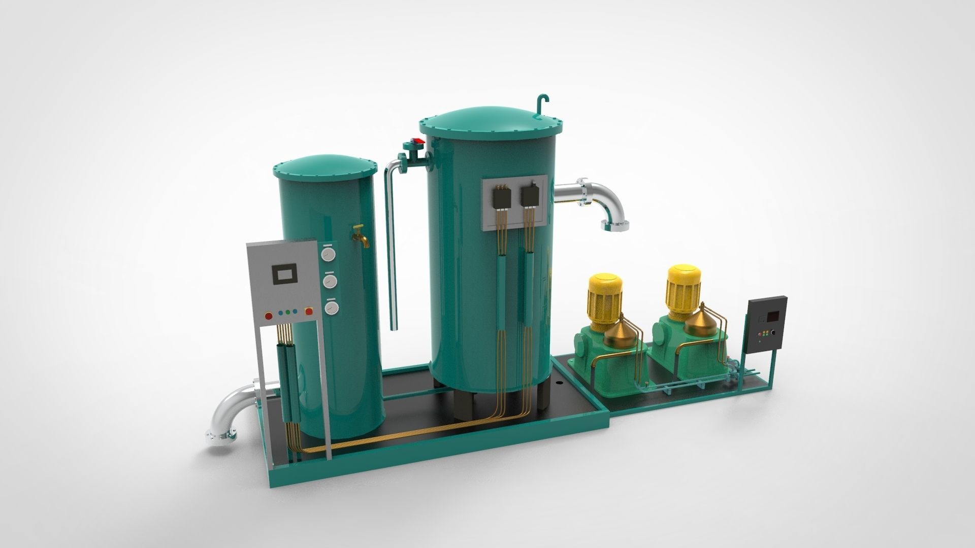 OWS ship system machinery room Low-poly 3D model_2