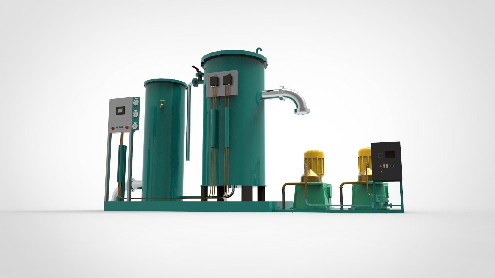 OWS ship system machinery room Low-poly 3D model_3