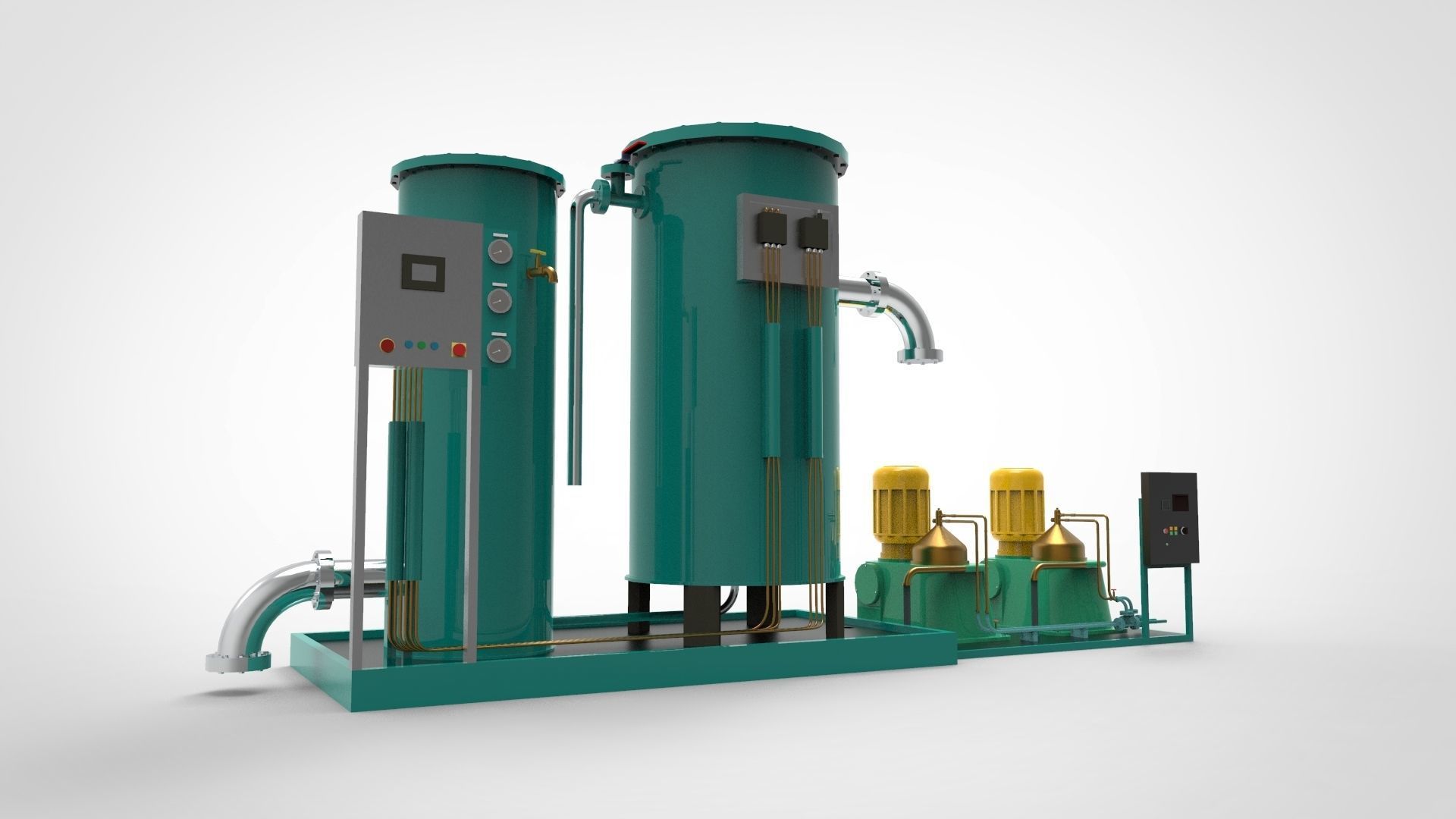 OWS ship system machinery room Low-poly 3D model_1