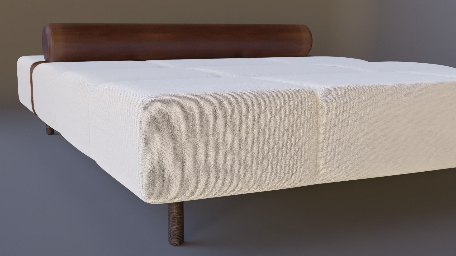 Light Ikea sofa with leather pillow and belt Low-poly 3D model_11