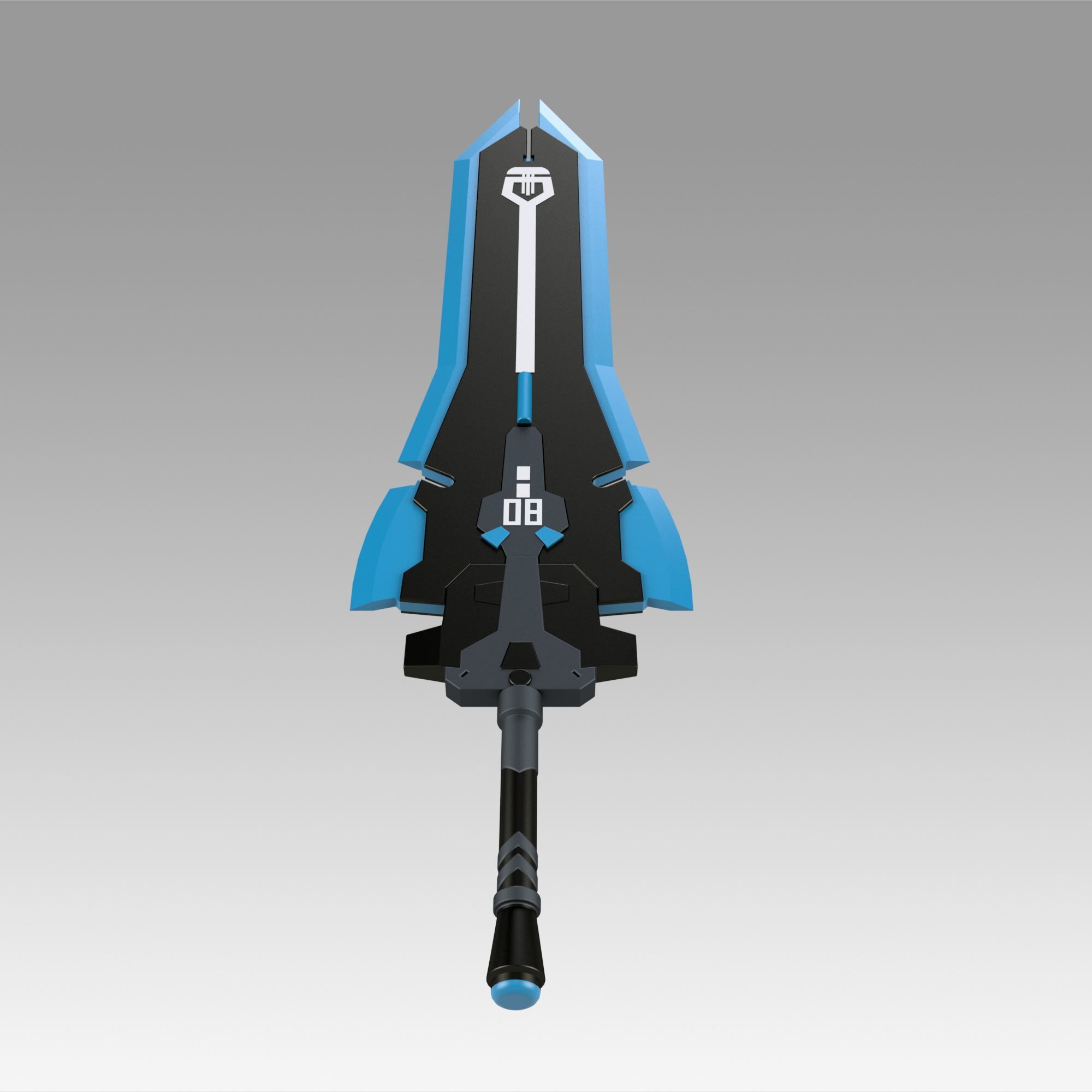 Tower of Fantasy Meryl Sword Weapon Blue Cosplay Accessory 3D print model_8