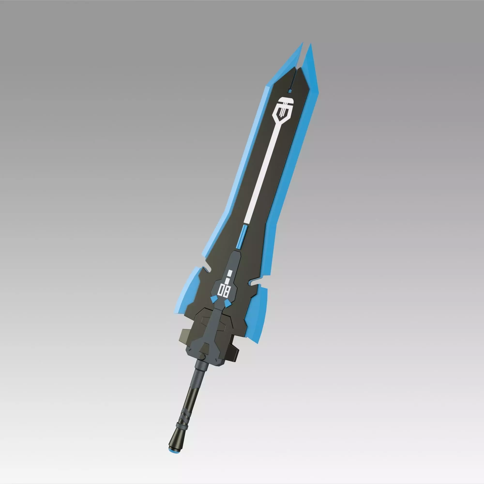 Tower of Fantasy Meryl Sword Weapon Blue Cosplay Accessory 3D print model_0
