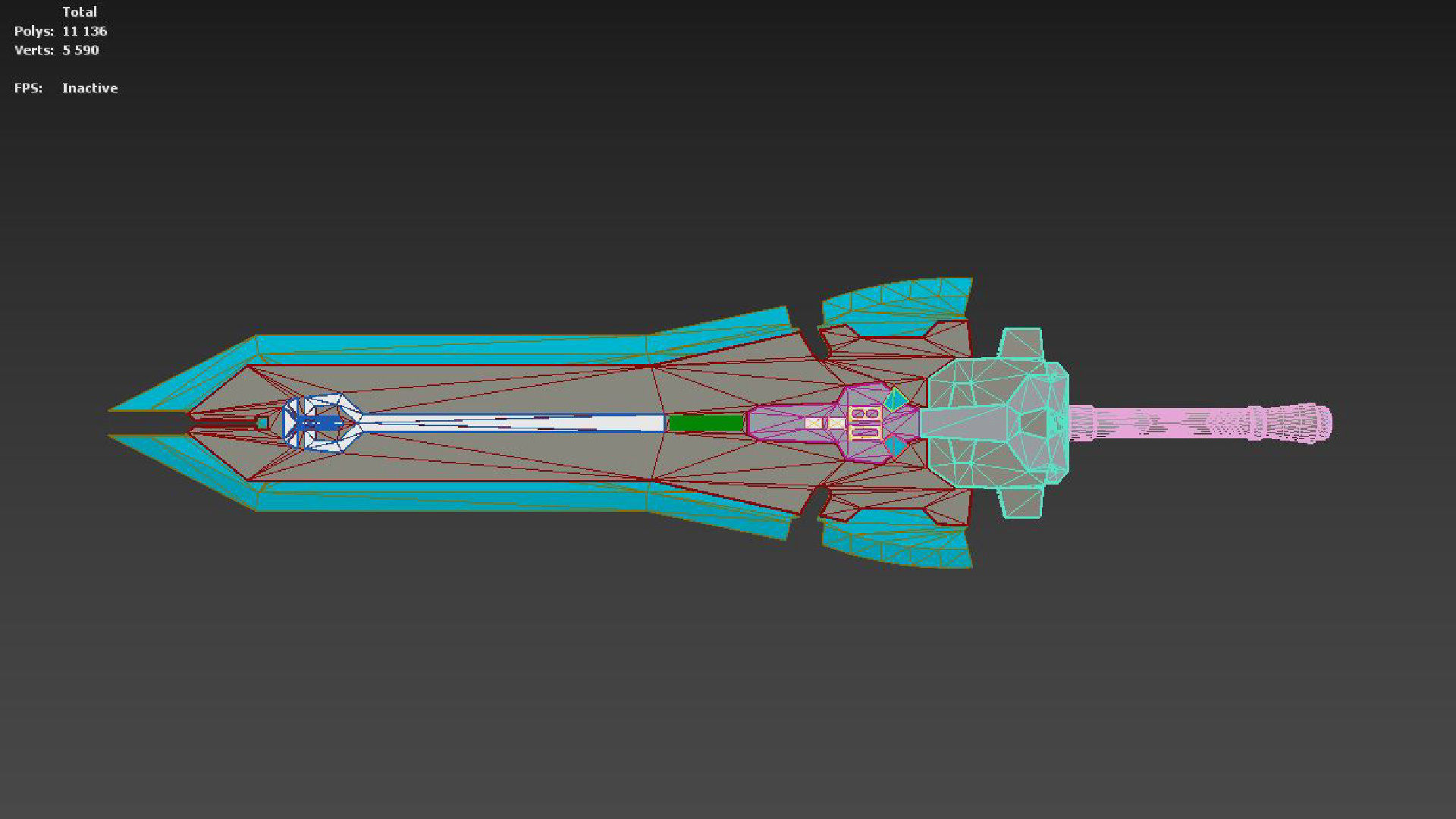 Tower of Fantasy Meryl Sword Weapon Blue Cosplay Accessory 3D print model_10