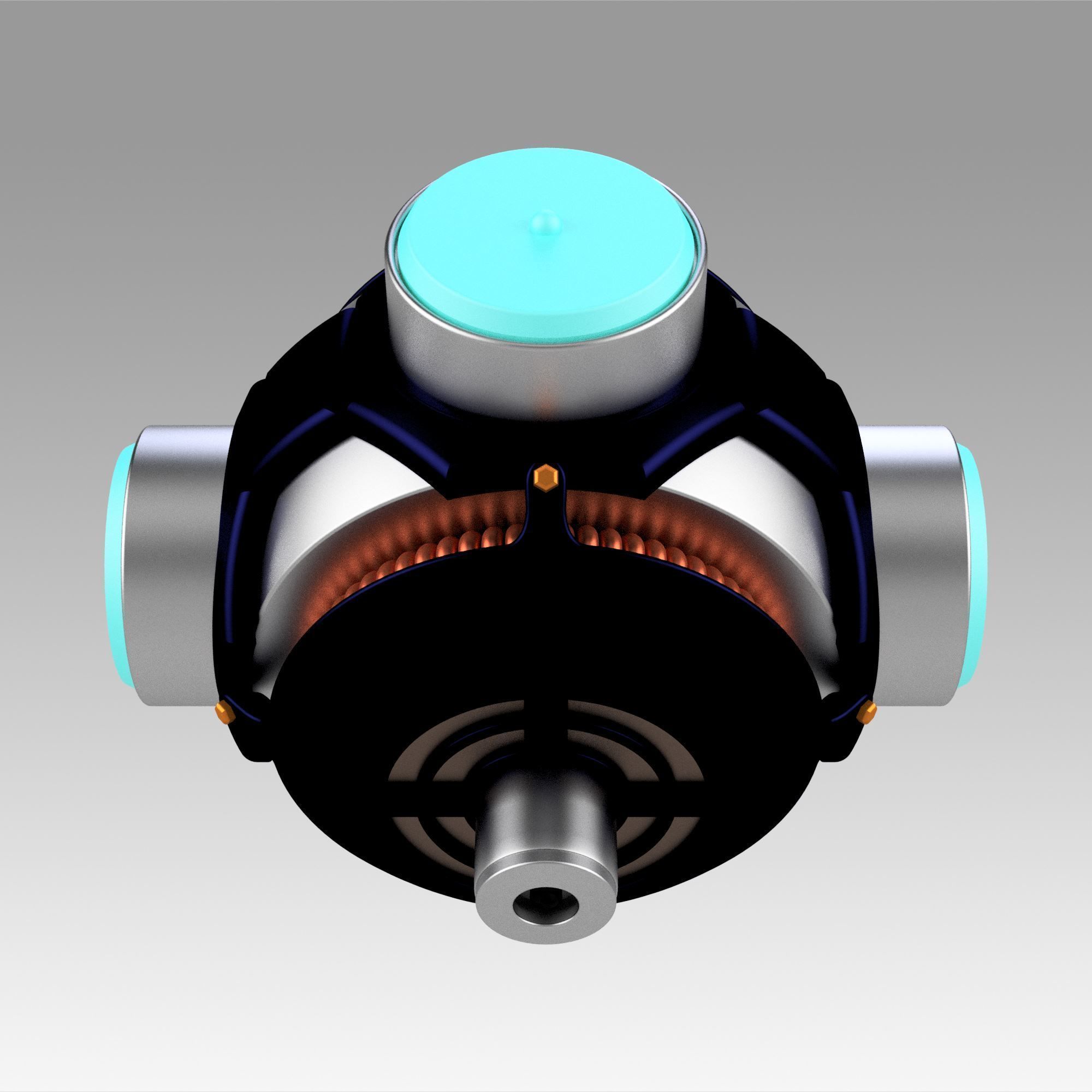 Blade Light UP UV Hero bomb replica prop cosplay 3D print model_8