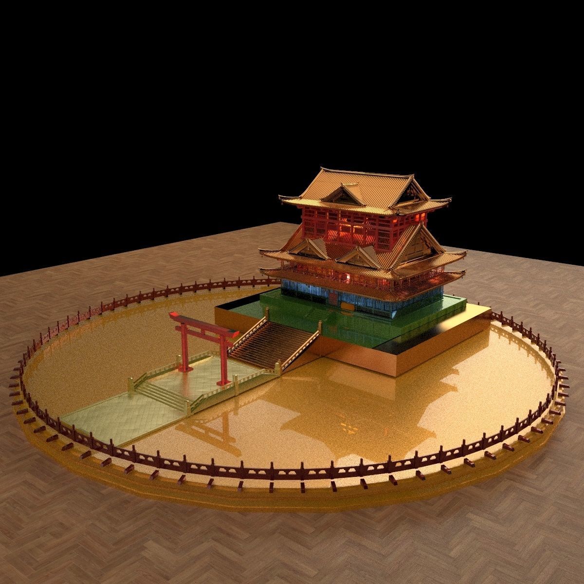 Chinese ancient house  3D model_5