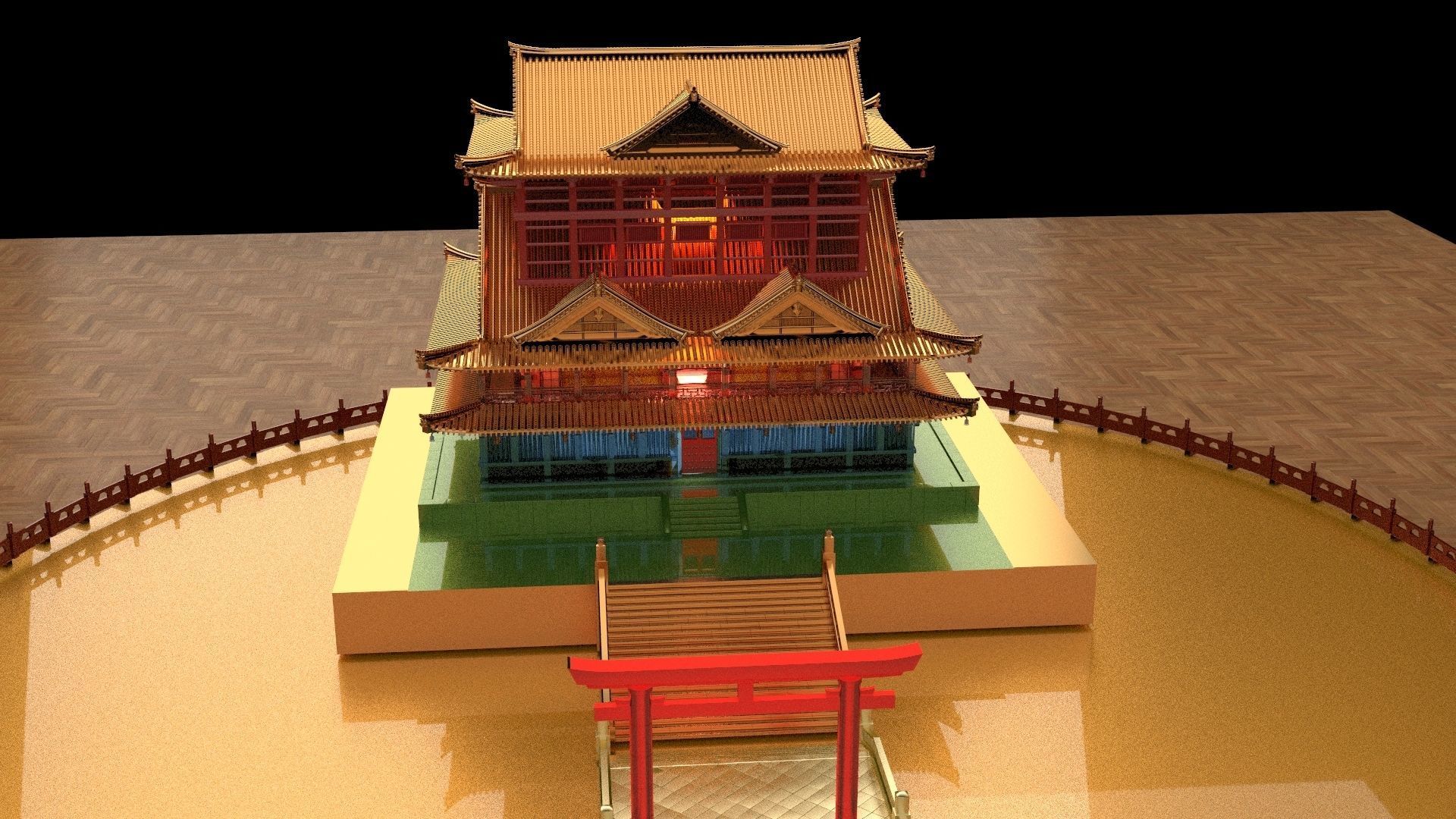 Chinese ancient house  3D model_4