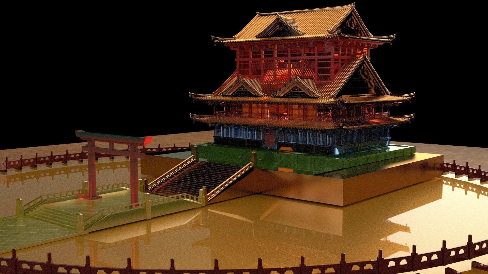 Chinese ancient house  3D model_3