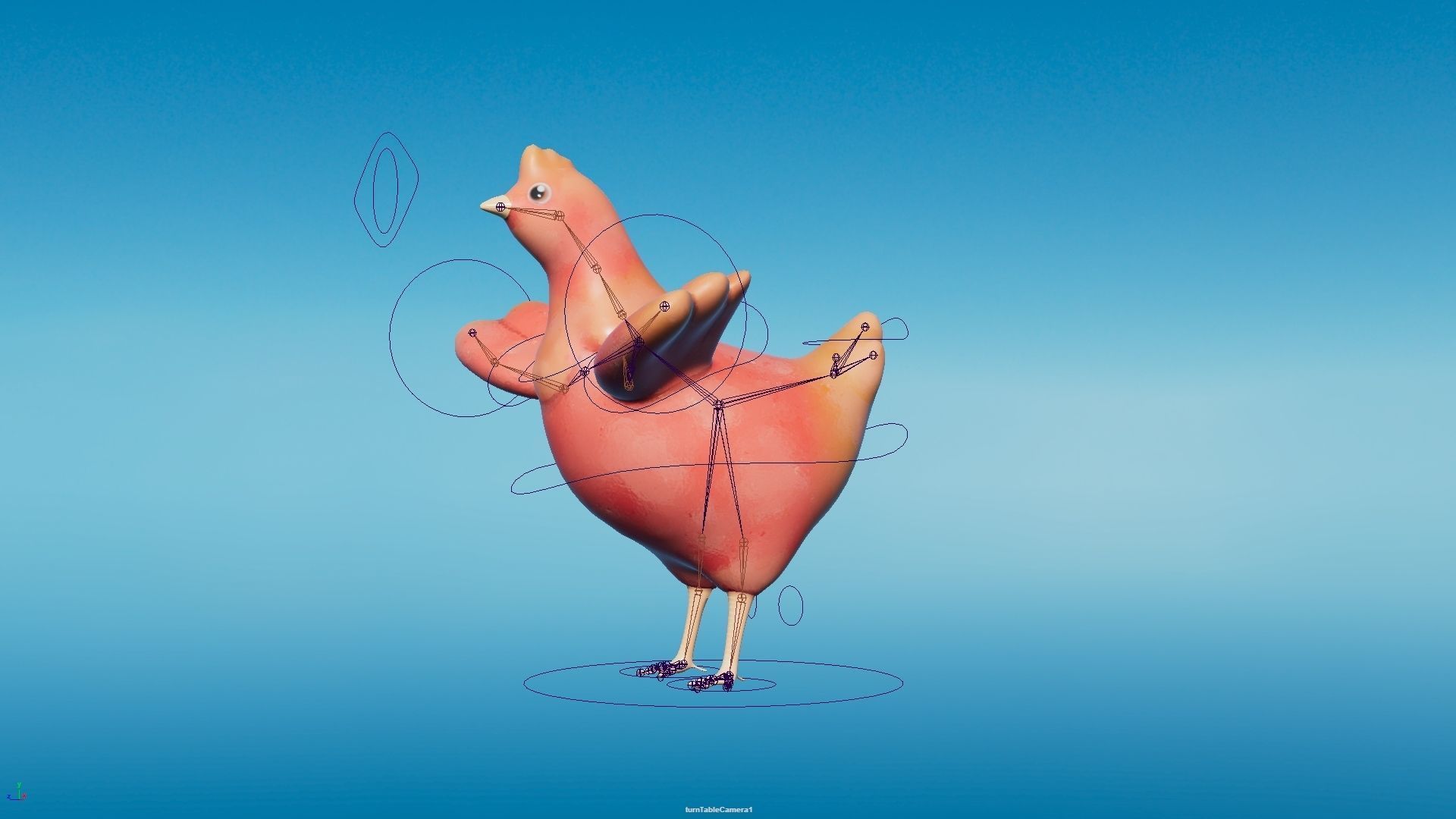 Chicken Low-poly 3D model for Game Low-poly 3D model_3