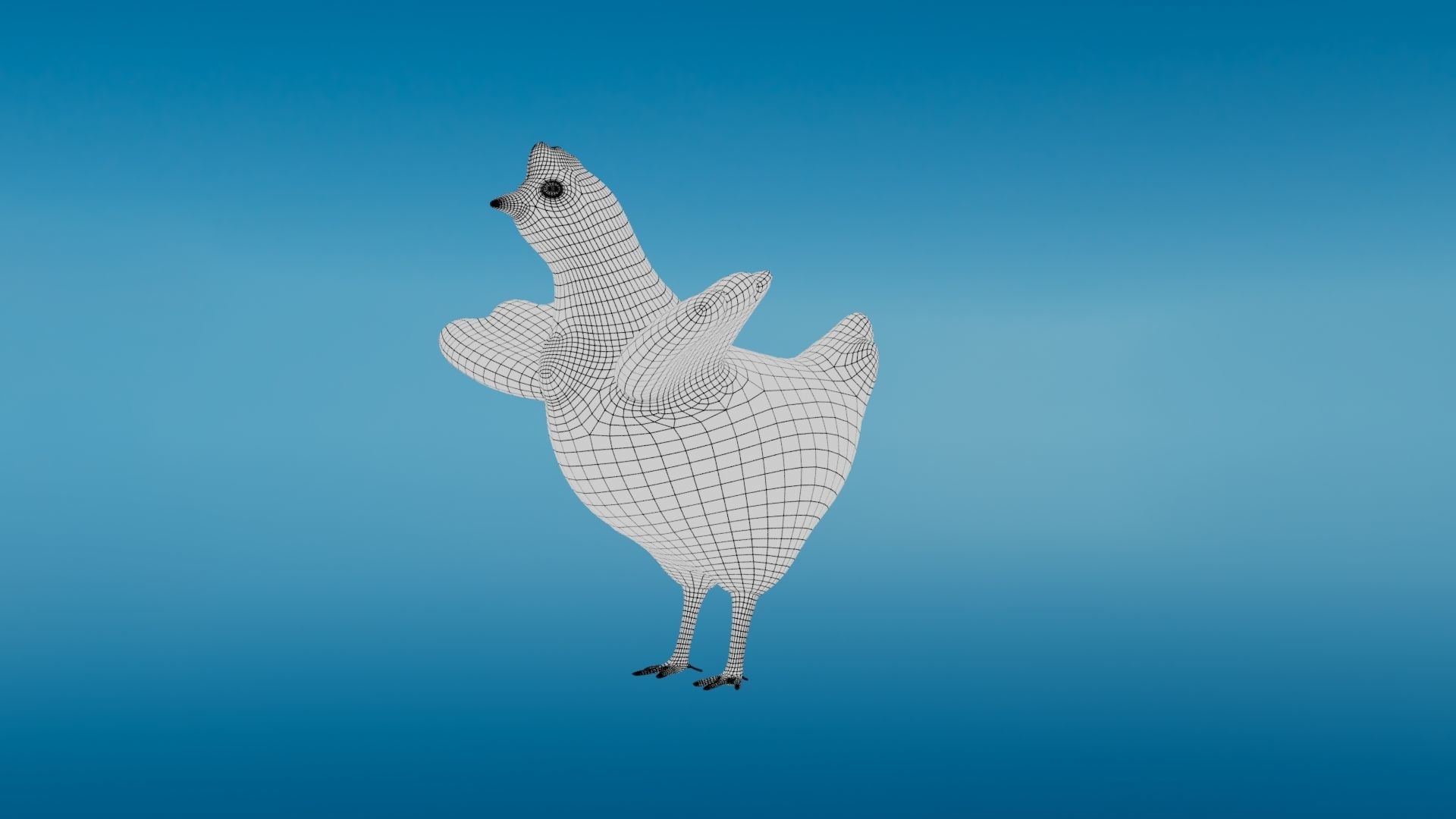 Chicken Low-poly 3D model for Game Low-poly 3D model_6