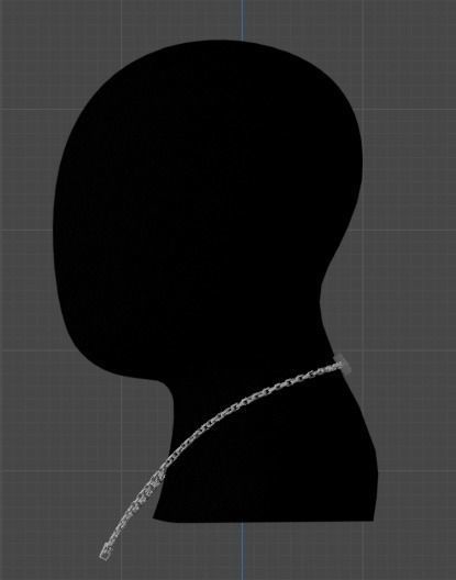 Elegance and sophistication combine in this Cuban Chain Low-poly 3D model_1