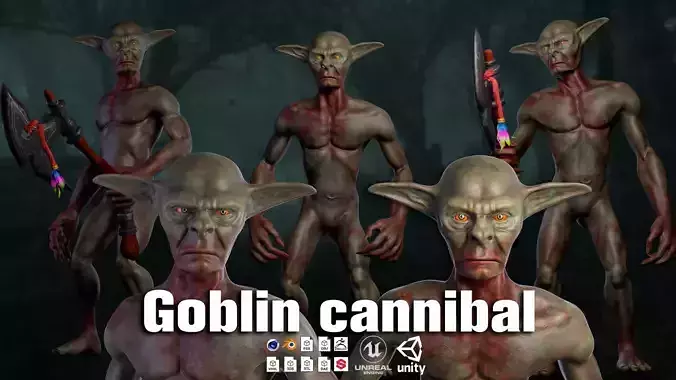 Goblin Cannibal with control rig I Epic skeleton