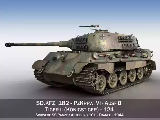 Panzerkampfwagen VI - Ausf B - Tiger II 3D model