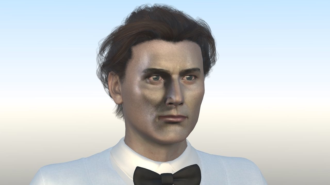 Bruce Williams Low-poly 3D model_5