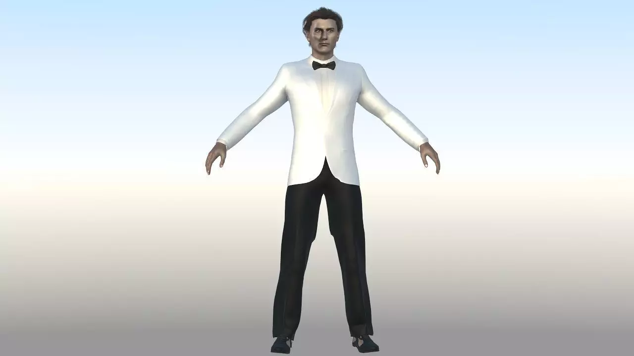 Bruce Williams Low-poly 3D model_0