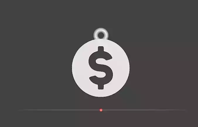 Dollar Symbol Necklace 3D print model