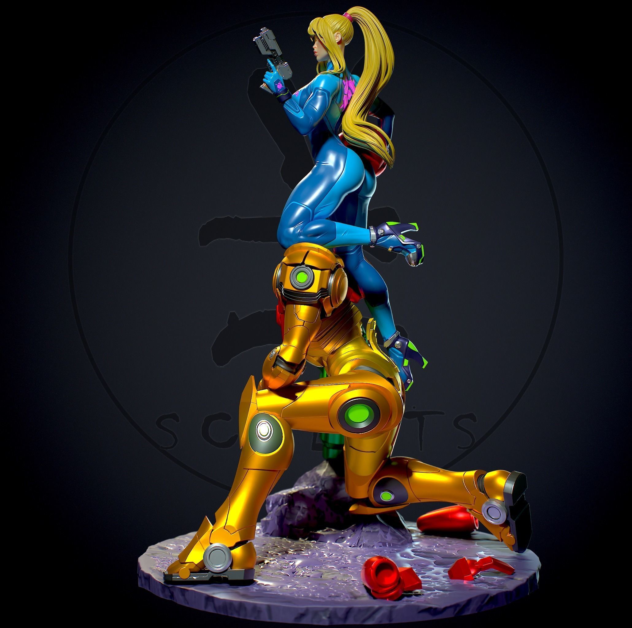 Samus Aran with NSFW 3D print model_8