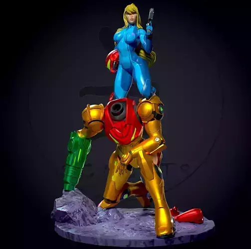 Samus Aran with NSFW 3D print model