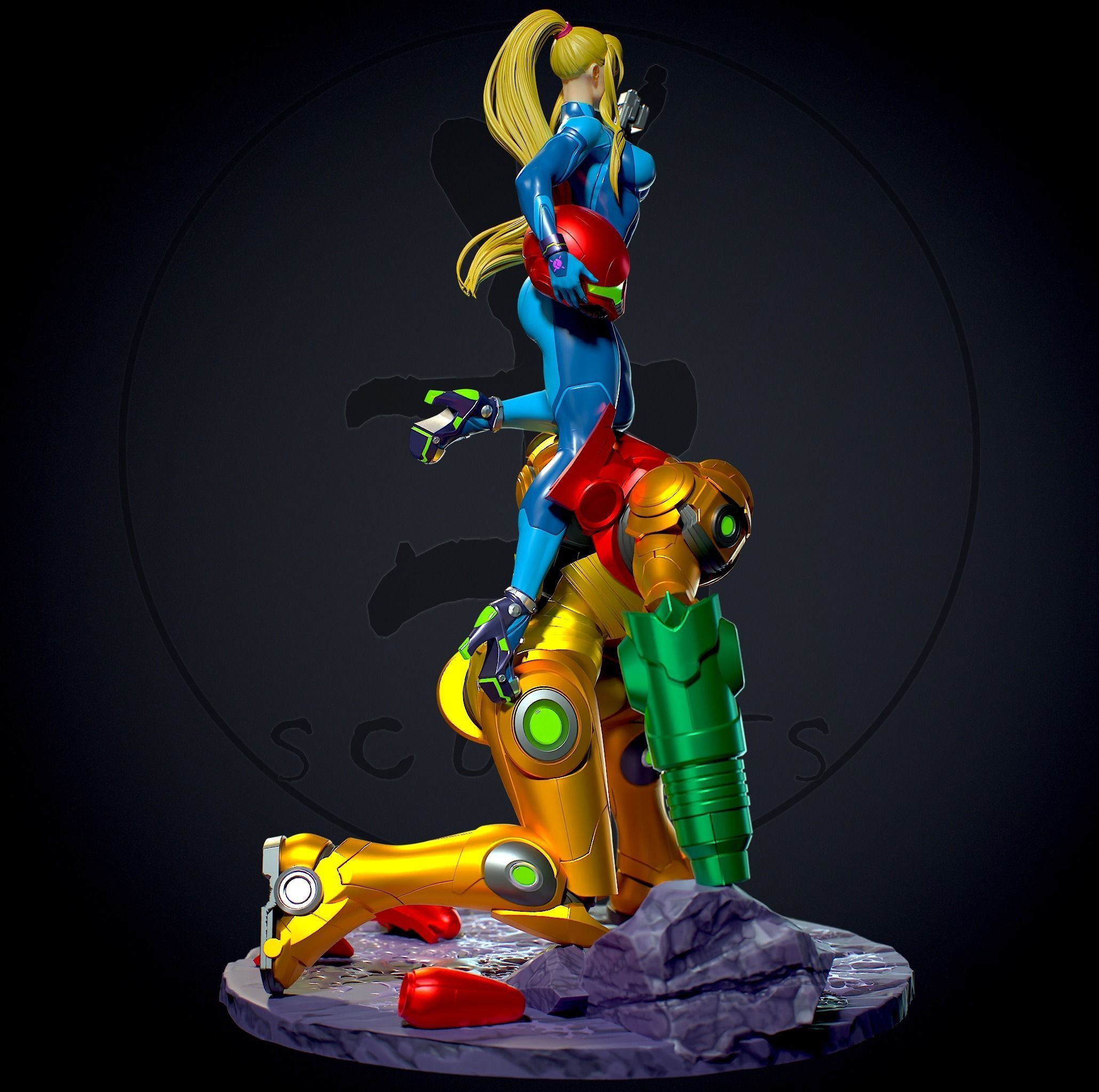 Samus Aran with NSFW 3D print model_4