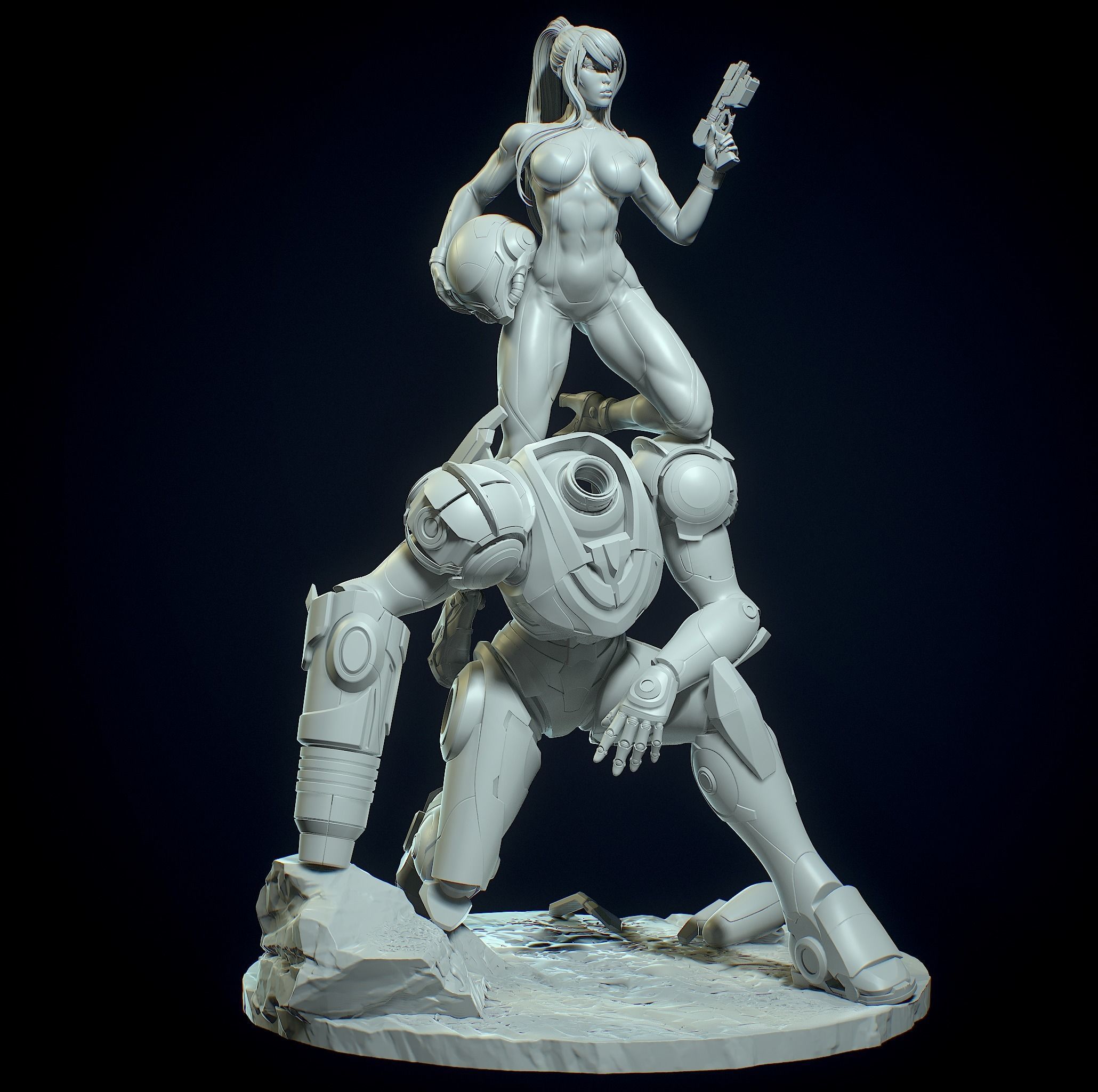Samus Aran with NSFW 3D print model_14
