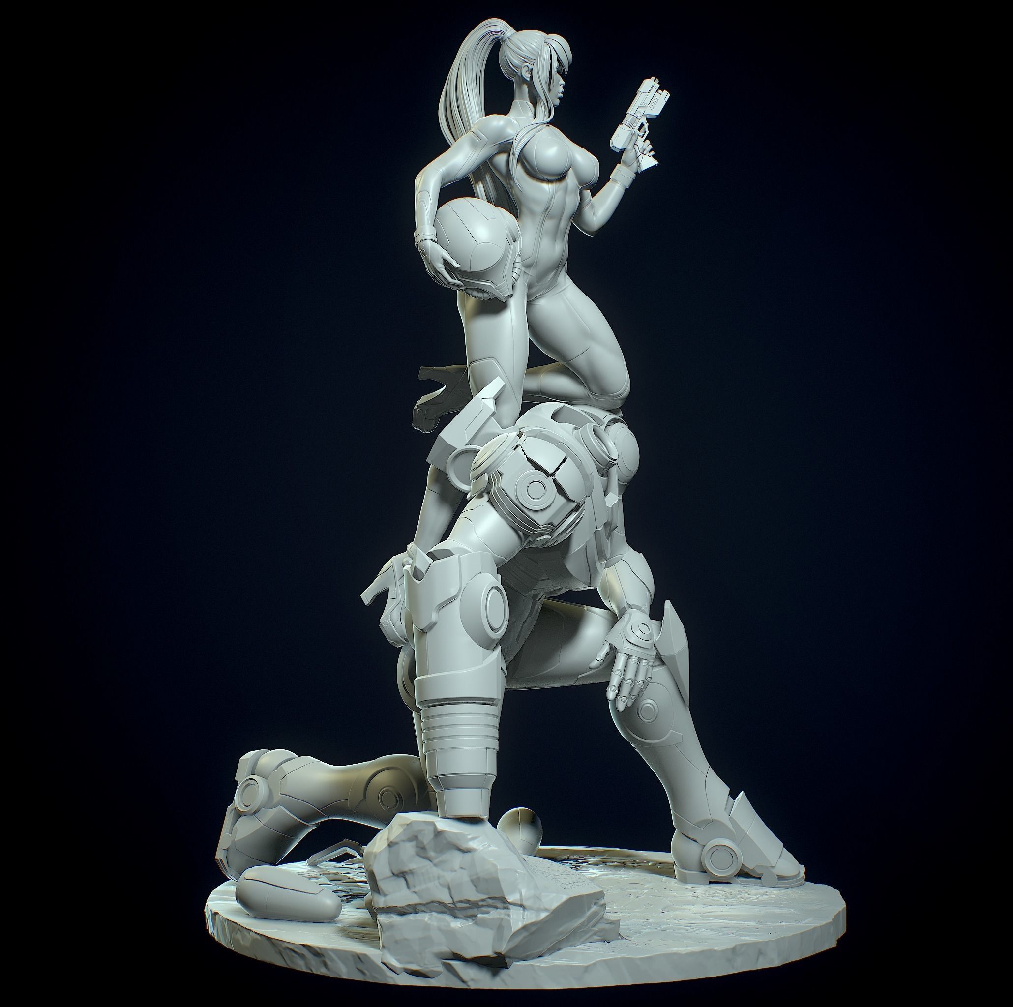 Samus Aran with NSFW 3D print model_15