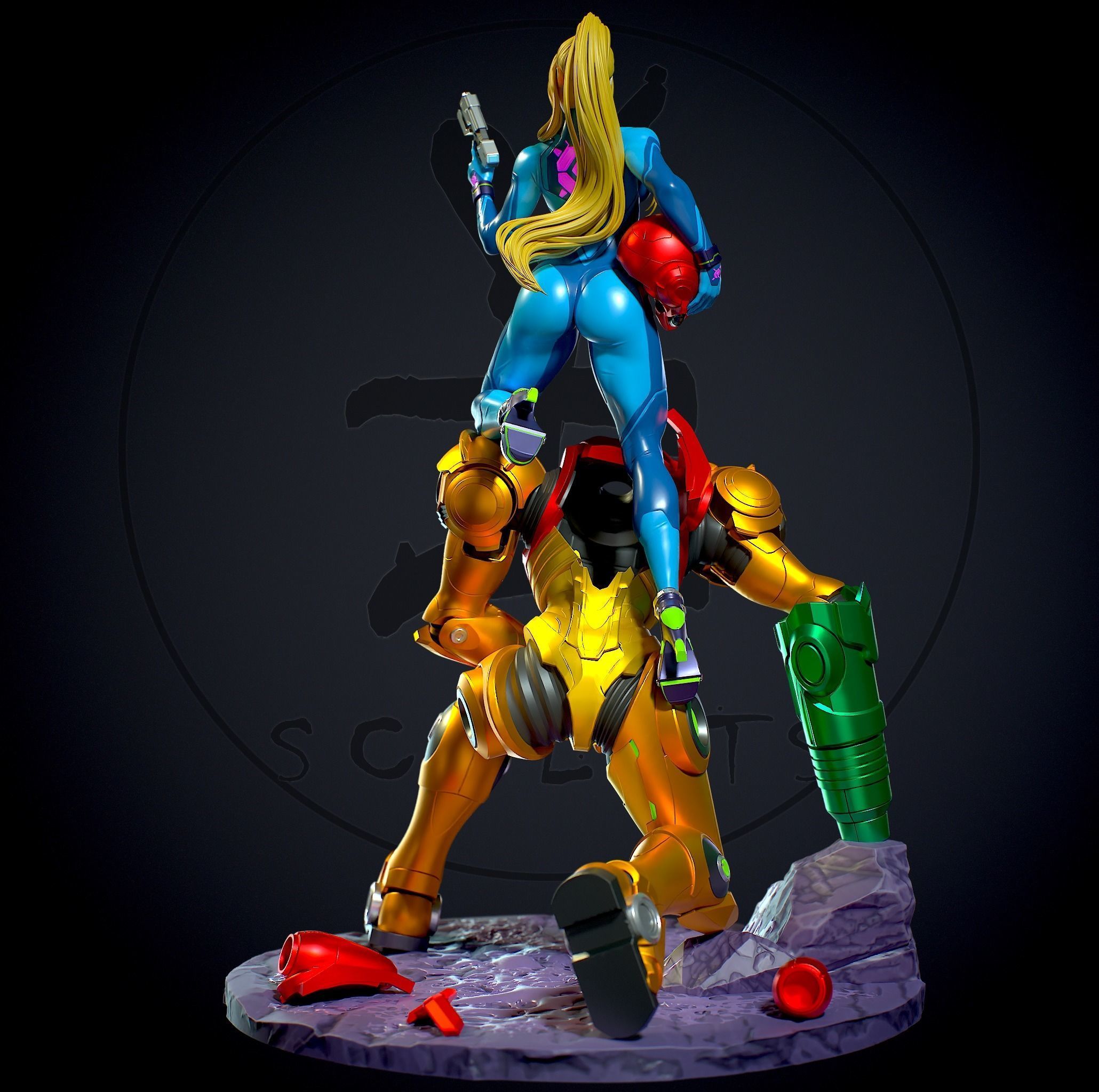 Samus Aran with NSFW 3D print model_6