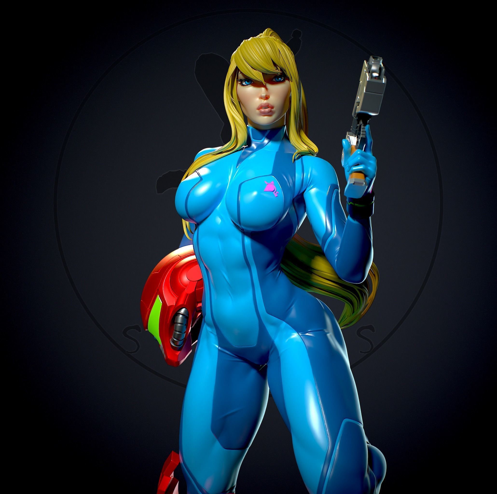 Samus Aran with NSFW 3D print model_13