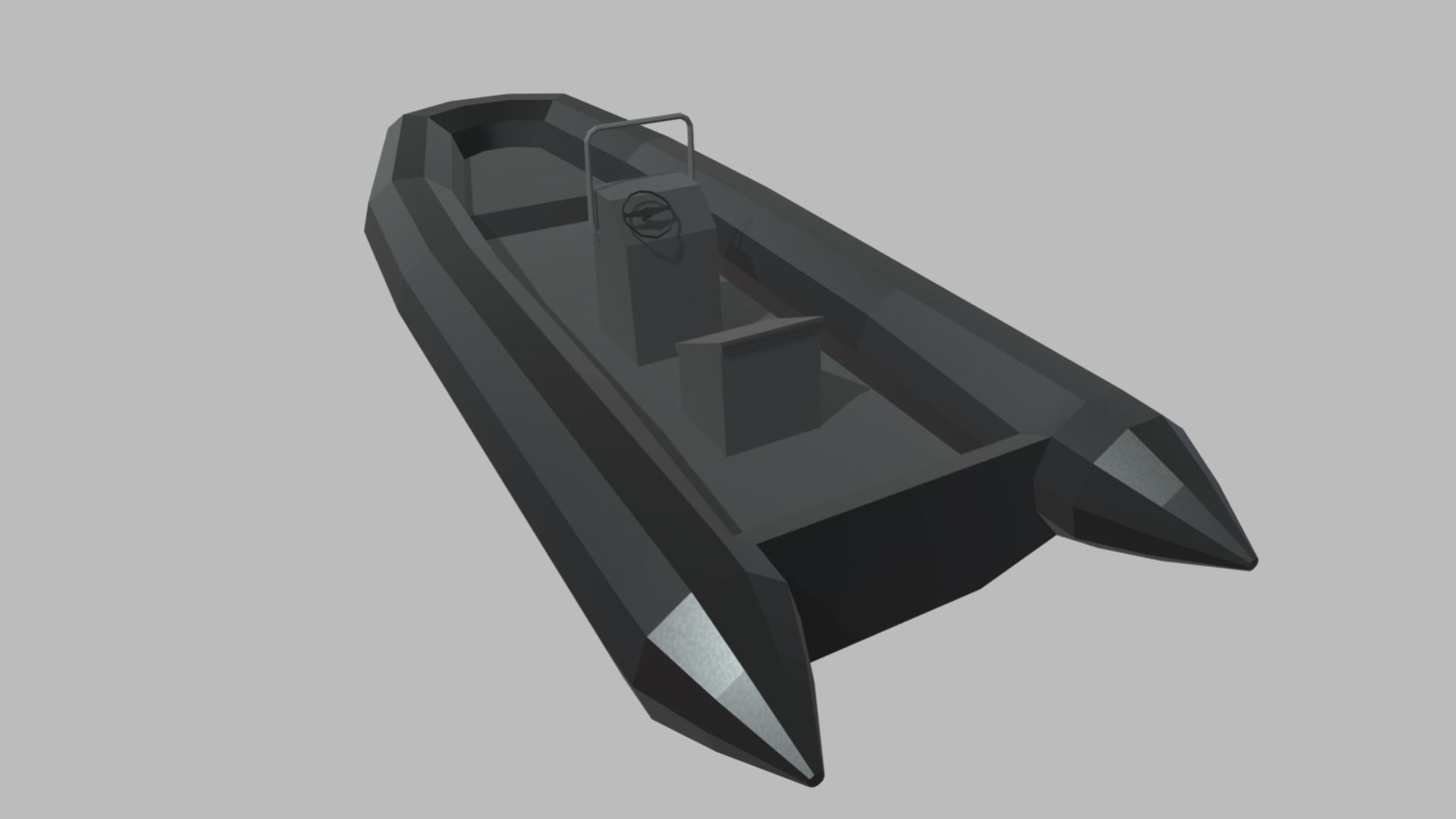 Low Poly Boat 02 Low-poly 3D model_3