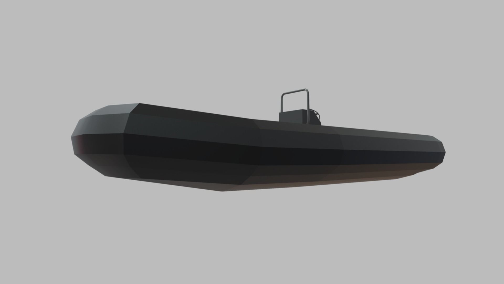 Low Poly Boat 02 Low-poly 3D model_4