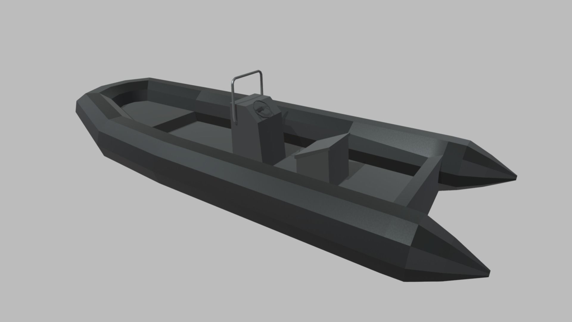 Low Poly Boat 02 Low-poly 3D model_1