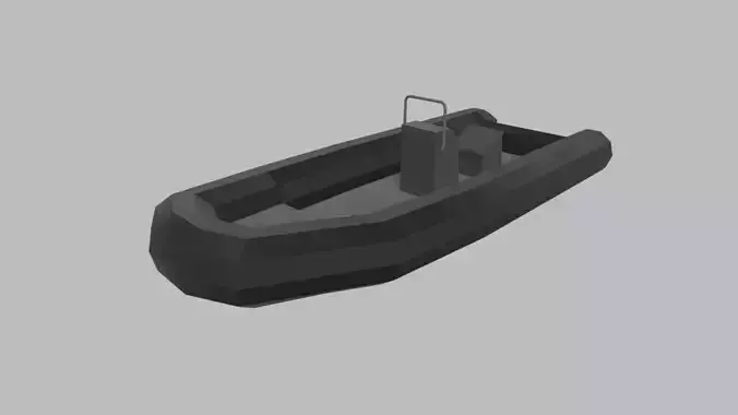 Low Poly Boat 02 Low-poly 3D model