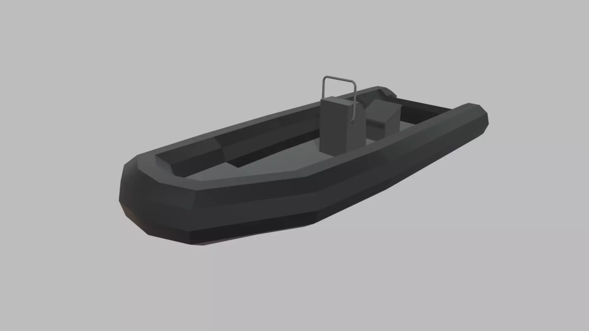 Low Poly Boat 02 Low-poly 3D model_0