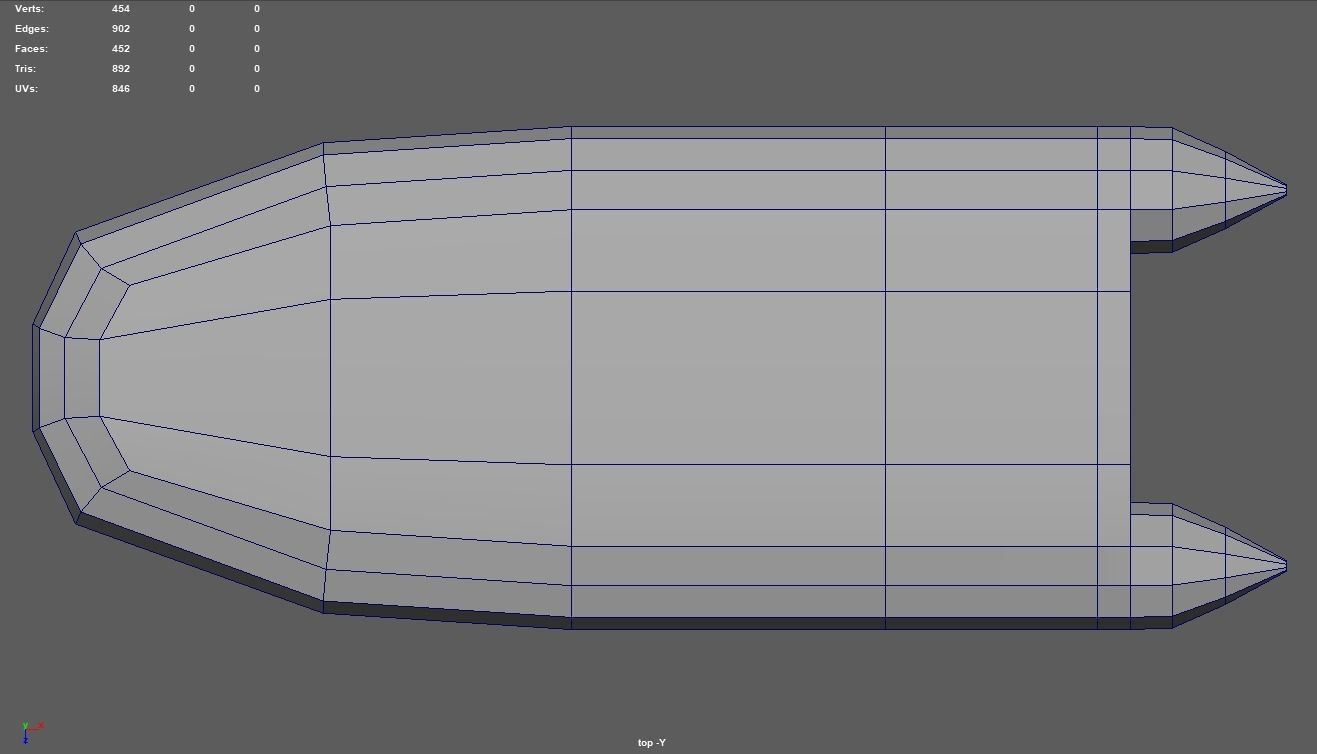 Low Poly Boat 02 Low-poly 3D model_11