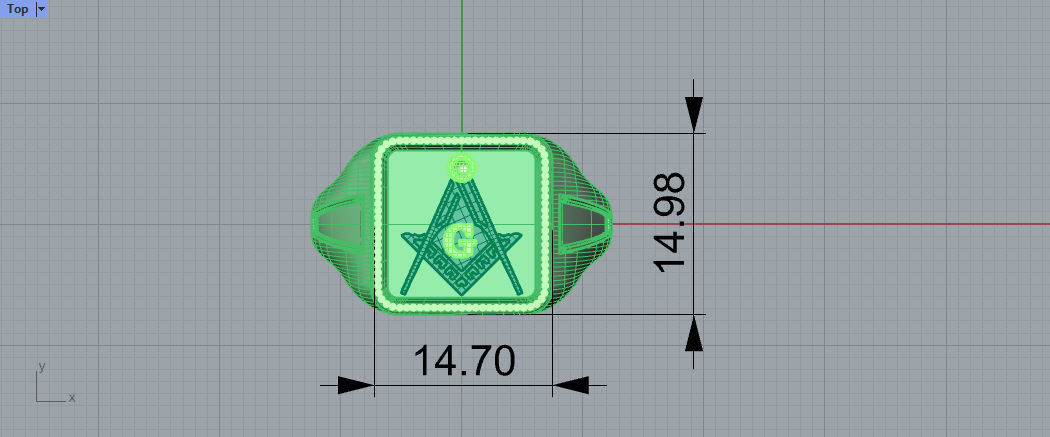 The Square and Compass Signet MENS Ring JEWELRY  3D print model_37