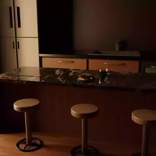 Low Poly Realistic Kitchen Model