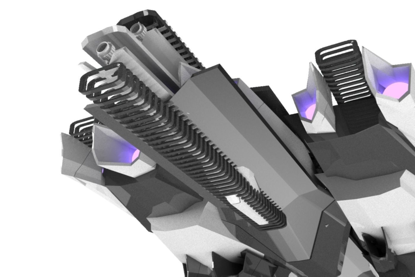 Mothership Spaceship Sci-Fi Game Model 3D  3D model_8