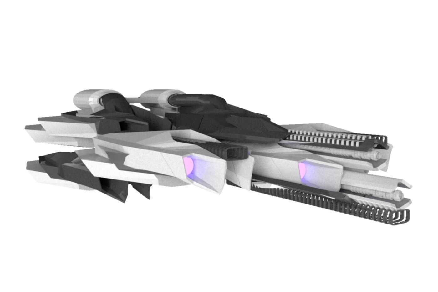 Mothership Spaceship Sci-Fi Game Model 3D  3D model_5
