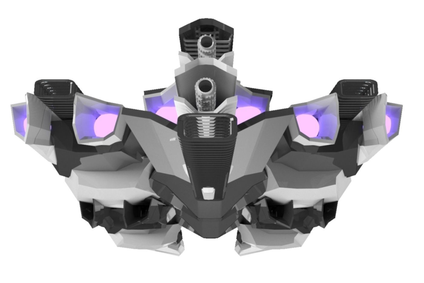 Mothership Spaceship Sci-Fi Game Model 3D  3D model_2