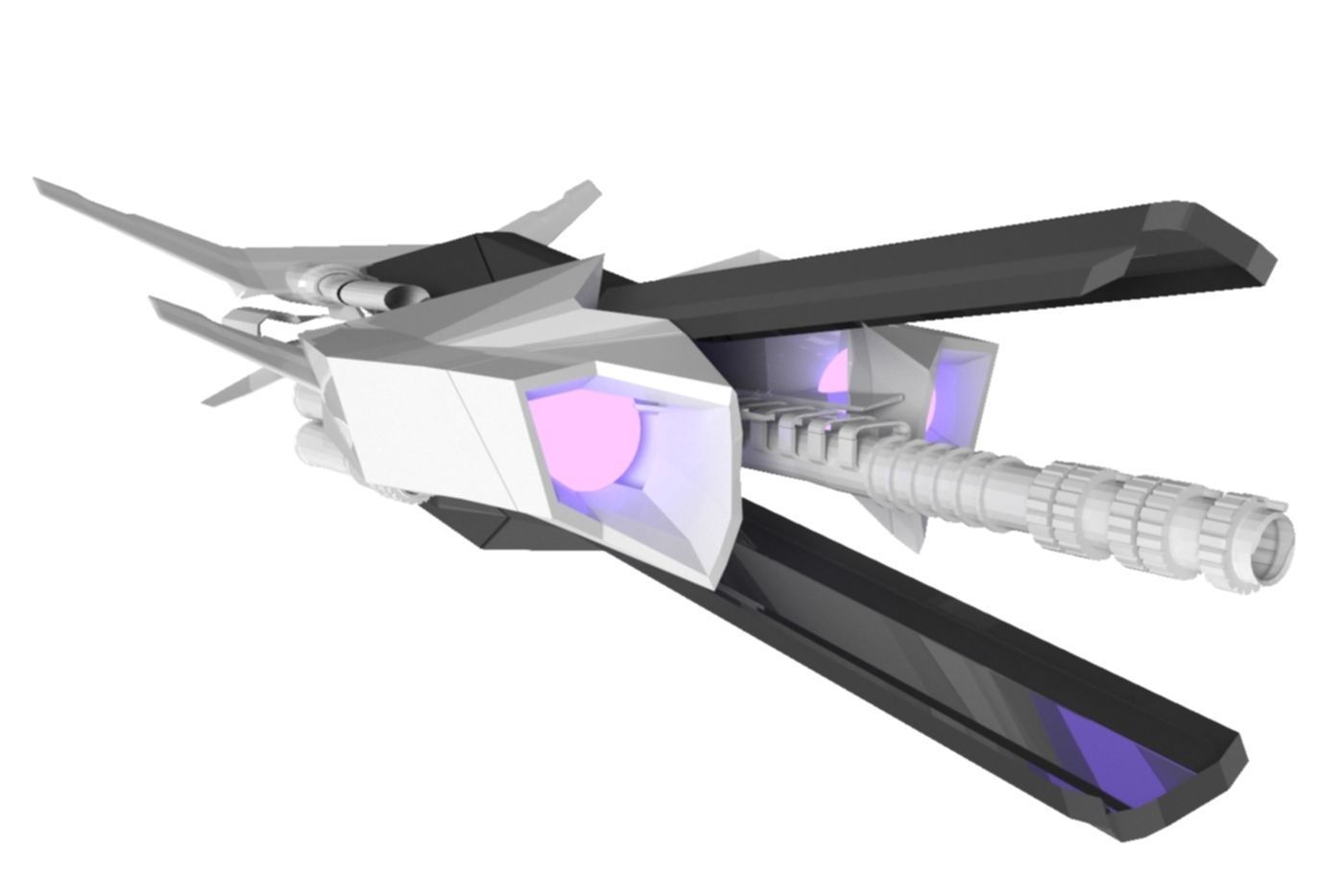 Sniper Spaceship 3D Spaceship Sci-Fi Game Model 3D 3D model_7